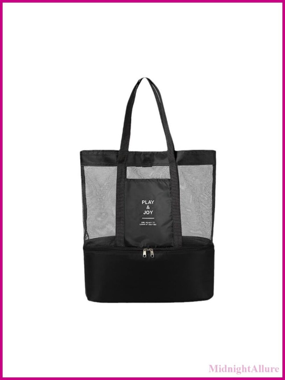 Large Mesh Beach Bag with Pockets Lightweight Foldable Tote for Family Vacation